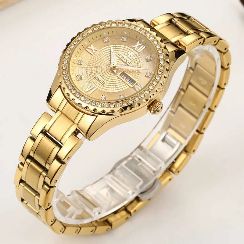 WWOOR femme montres célèbre marque décontracté femme montre en or étanche dames montres diamant montre dorée femmes 210527326O