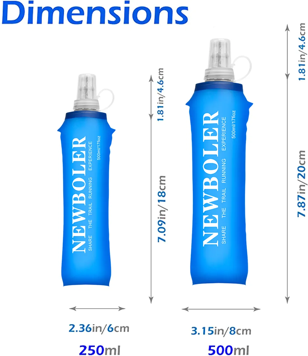 250ml 500ml TPU Loft Drink Vattenflaska Folding Vattenpåse Flaskor för Sport Utomhus Camping Hälsa Gratis BPA