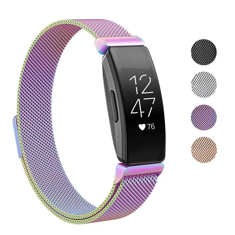 Banda di orologio da orologio da orologio da orologio in acciaio inossidabile in acciaio inossidabile universale orologio orologio Fitbit Inspire HR Heart Smartwatch6836688