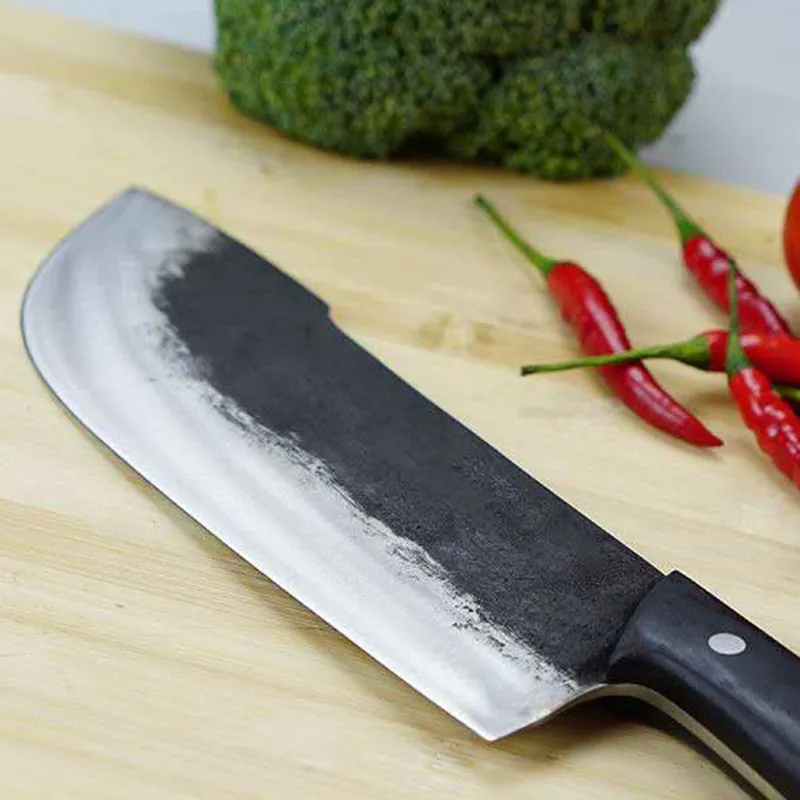 El yapımı dövme profesyonel mutfak lnife şefi et sleaver yüksek karbonlu çelik geleneksel Çin katliam bıçakları284m