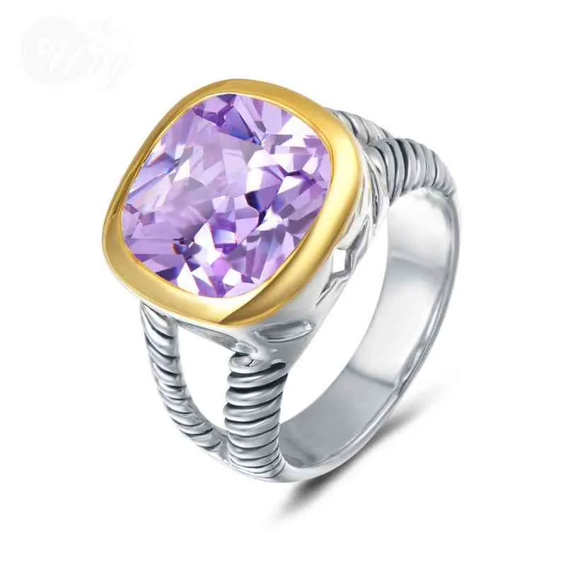 UNY витой кабель пара кольцо S дизайнерский модный бренд David Love женские ювелирные изделия винтажные антикварные подарочные кольца4664592