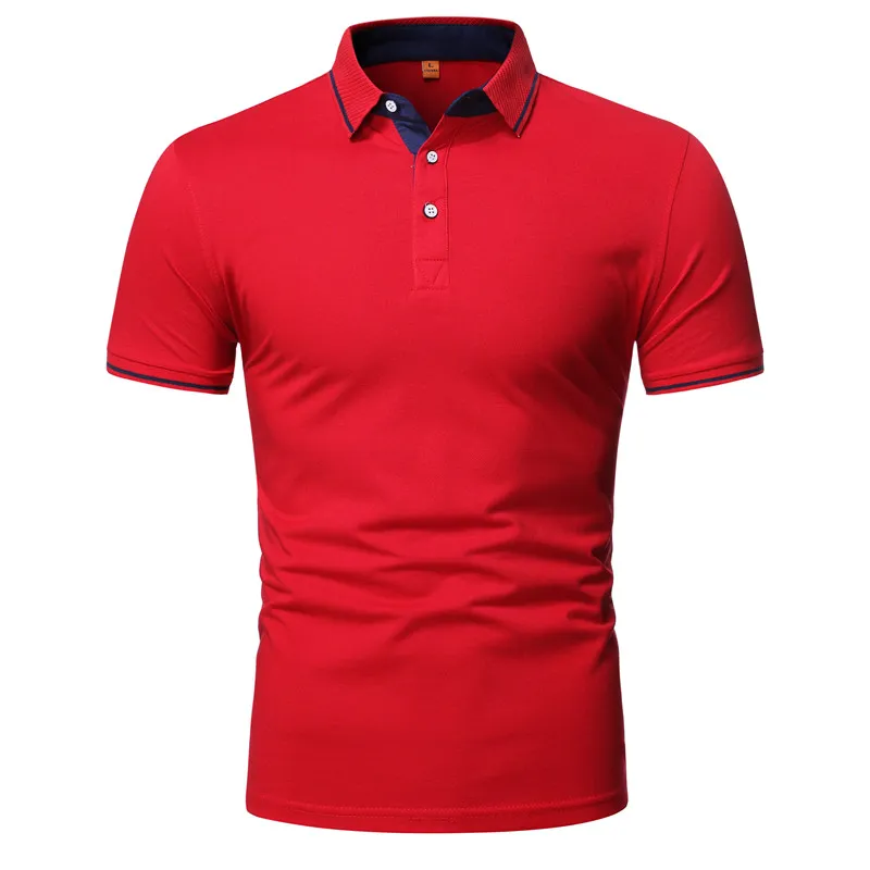 Дизайн рубашка поло мужчин высококачественный бренд мужская рубашка поло Бизнес-мода с коротким рукавом рубашка поло с коротким рукавом рубашка мужчины летние уютные дышащие хлопчатобумажные