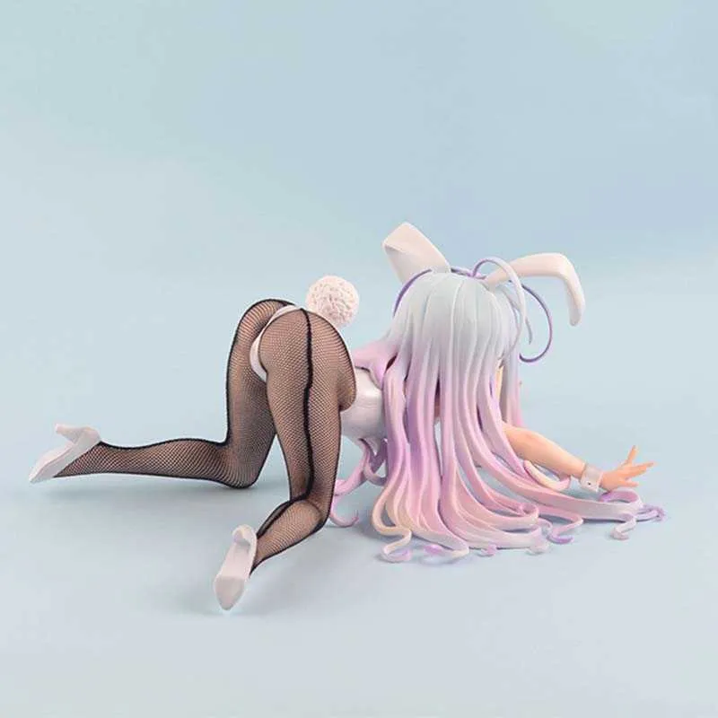 Japan Anime No Game No Life 14 PVC Shiro Bunny Girl Lolita Loli Action Figure Toys Collection Modèle Décoration Sexy Girls Y07265137855