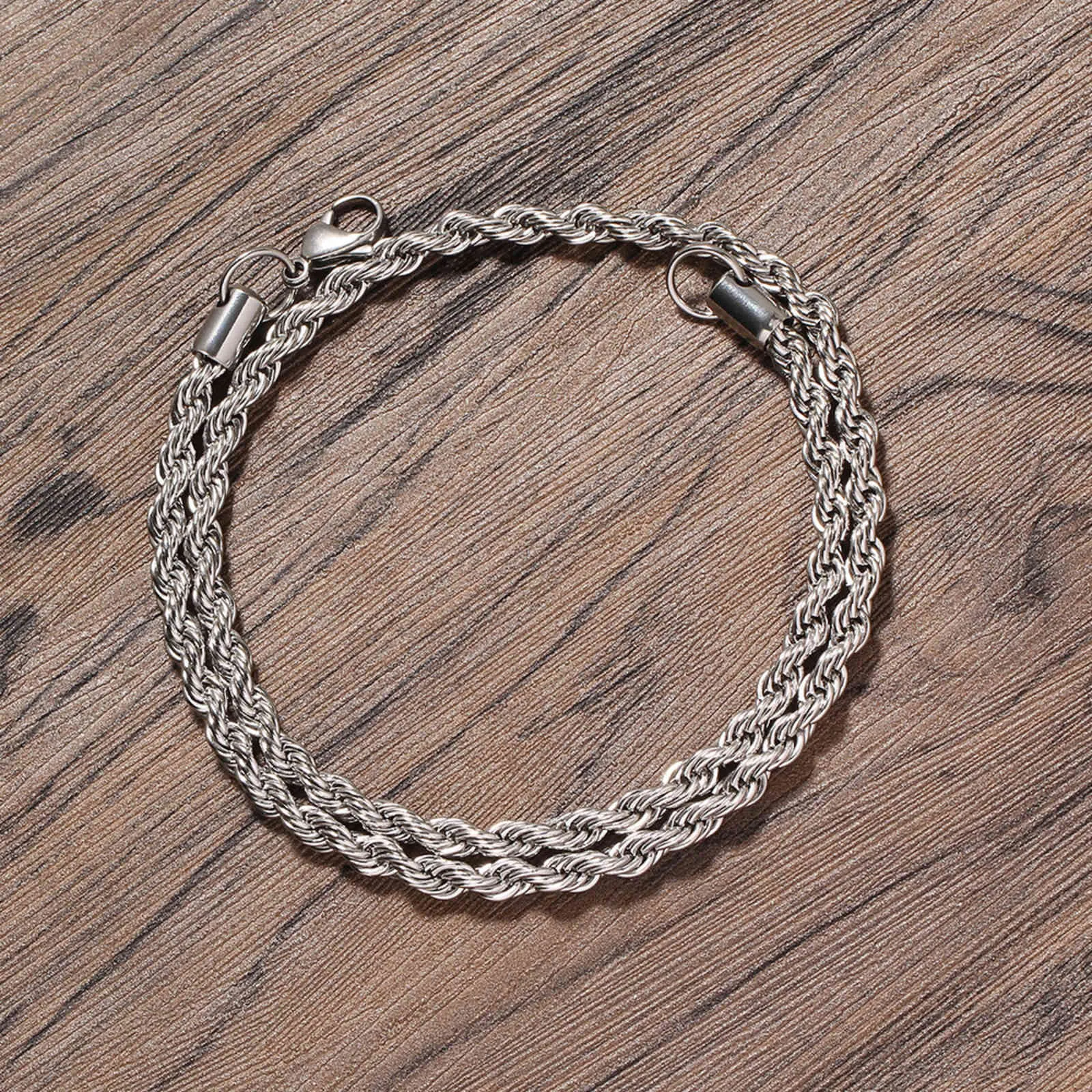 5 mm guldpläterade kedjor halsband rostfritt stål hiphop kedja diy rep smycken fynd längd 16quot18quot20quot22q6201645