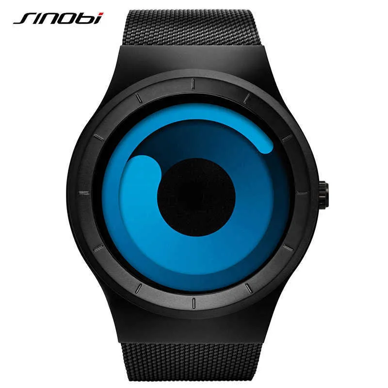 Sinobi marca criativa esportes relógio de quartzo masculino pulseira aço inoxidável relógios talento moda rotação relógio relogio masculino x315p