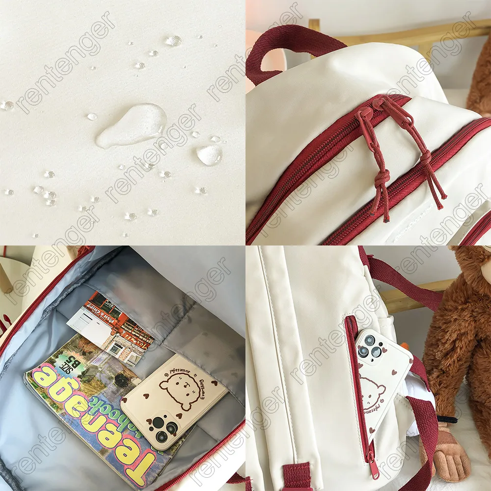 Ryggsäck mode söta damer kvinnlig bok flicka hajuku skolväska kvinnor kawaii college student laptop vattentät nylon