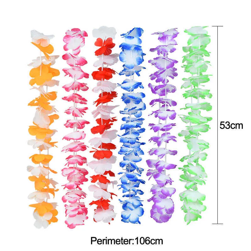 36 قطع هاواي الاصطناعي زهرة لييس جارلاند قلادة هاواي لوا الصيف الاستوائية حزب الديكور الزفاف عيد الميلاد اكليلا من الزهور 211018