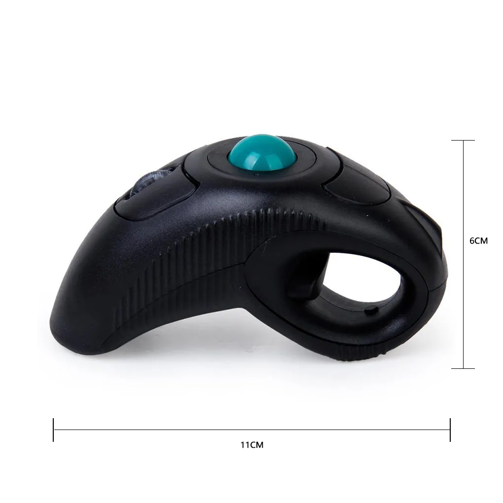 Digitale 2,4 GHz draadloze trackball Ergonomisch ontwerp Vinger met Track Ball-muis Handheld optische muizen Android TV PC