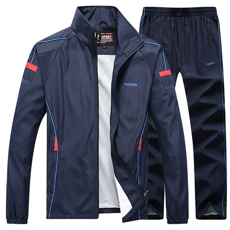 Новая мужская спортивная одежда спортивная спортивная спортивная спортивная костюма куртка + брюки баскетбол joggering потех мужской бренд одежда x0909