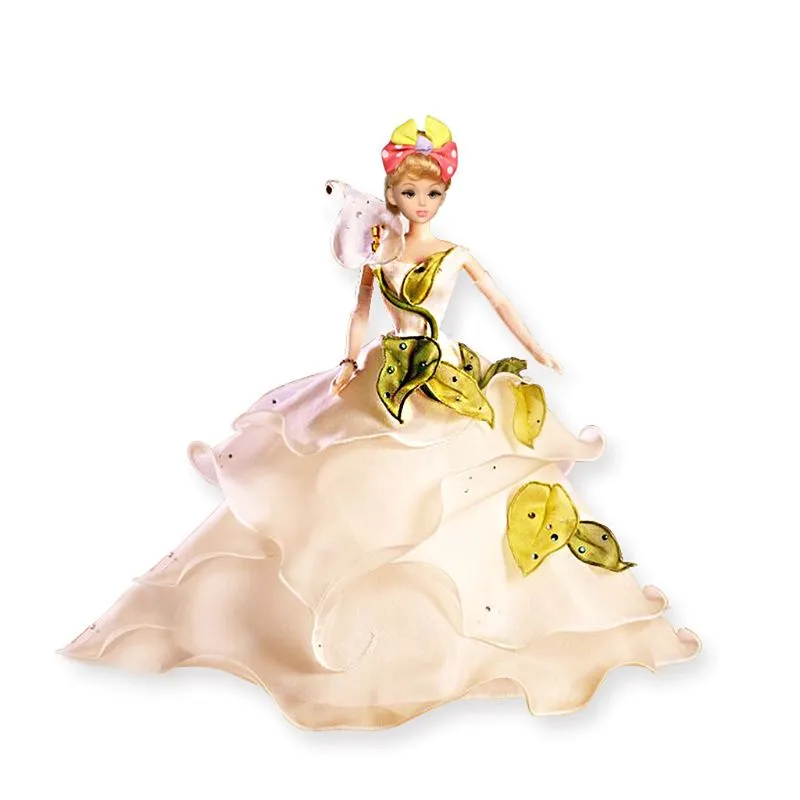 Cadeau d'anniversaire pour enfants bricolage gâteau décore Mini poupée fille jouets sucre tournant moule poupée nue
