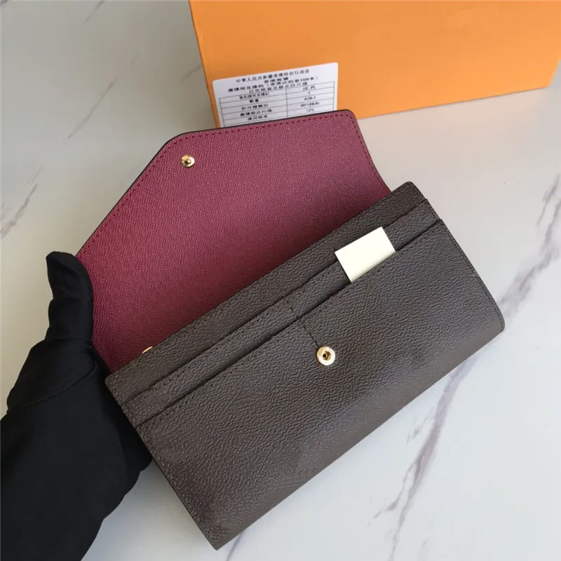 Entièrement 5 couleurs mode Single Zipper Pocke Men Femmes Portefeuille en cuir Lady Ladies Long Purse avec Orange Box Card287E