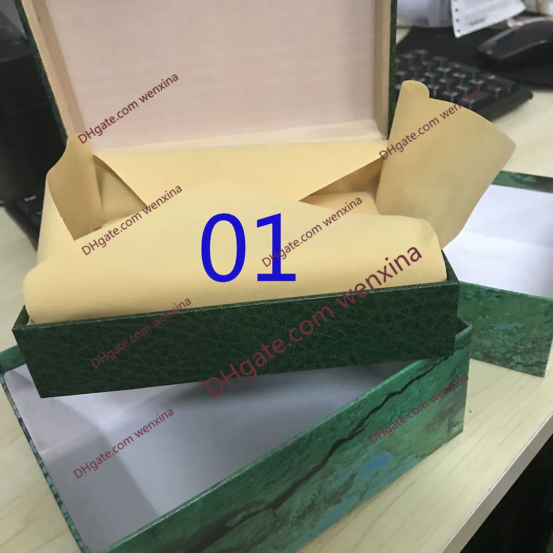 3 stili più nuova migliore qualità verde scuro originale Woody Watch Box Papers spedizione gratuita orologi scatole regalo di carte