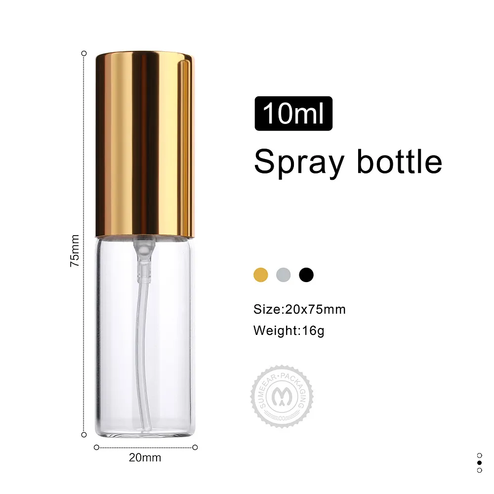 10ml Perfume Spray Bottle Reusable Empty Cosmetic Container Travel Pull Tube Empty Bottle