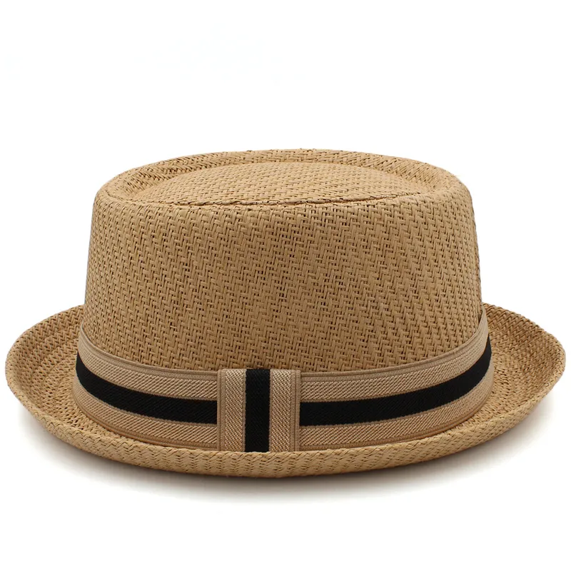 Män kvinnor klassisk halm fläsk paj hattar fedora sunhats trilby caps sommarbåt strand utomhus rese party size us 7 14 uk l 2204463364