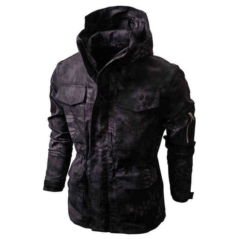 تصميم عصري يندبروف معطف البضائع التكتيكية متعددة جيب التمويه نمط الشتاء سترة الرجال 211217