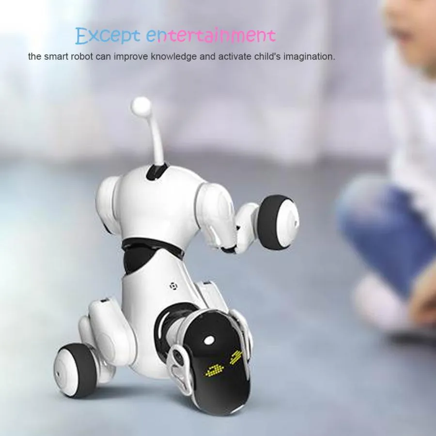 Robot eléctrico para cachorros con detección táctil, grabación de sonido, ojos LED, juguetes interactivos para perros y niños, regalo de Robot inteligente para niños y niñas
