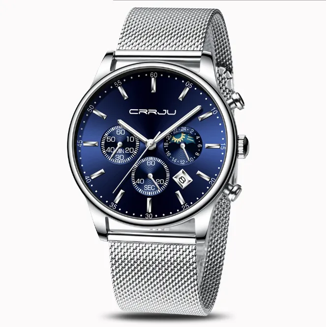 CRRJU 2266 Quartz Mens Watch Selling Casual Personality Watches Fashion Popular Student Wristwatches Newest Arrival270j