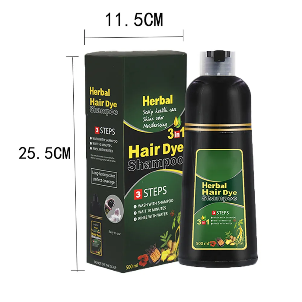 Herbal Hair Dye Shampoo Natural Non-Scalp Hair Care Multi-Color Hair Dye Plant Conditioning Fast Black Dye Cover Gray White