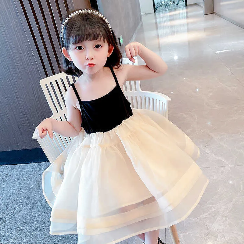 Bear Leader Girls Princess Dresses Summer Children Voile Patchwork Clothes Korean Fashion Kids Party Prom Vestidos 1-6Y 210708