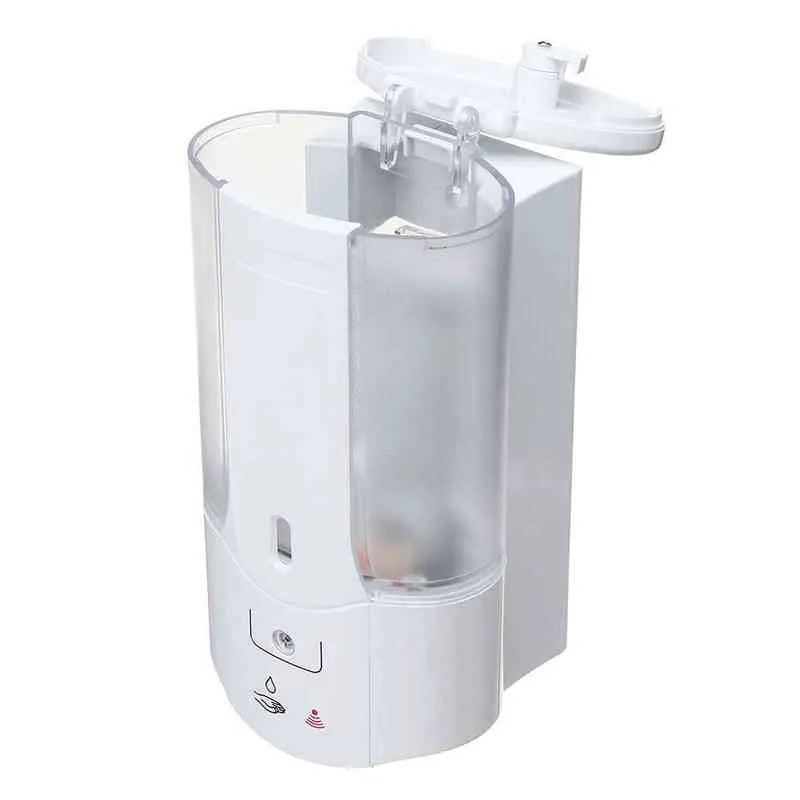 Dispenser di sapone da 450 ml Liquido disinfettante le mani automatico a induzione a infrarossi a parete uso domestico 211206