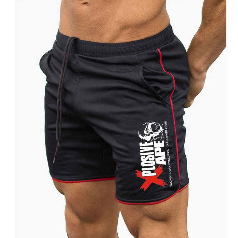 Nowa moda męska sportowa spodenki bodybuilding spodnie fitness krótkie jogging prędkość sucha dorywcza siłownia męskie szorty H1206