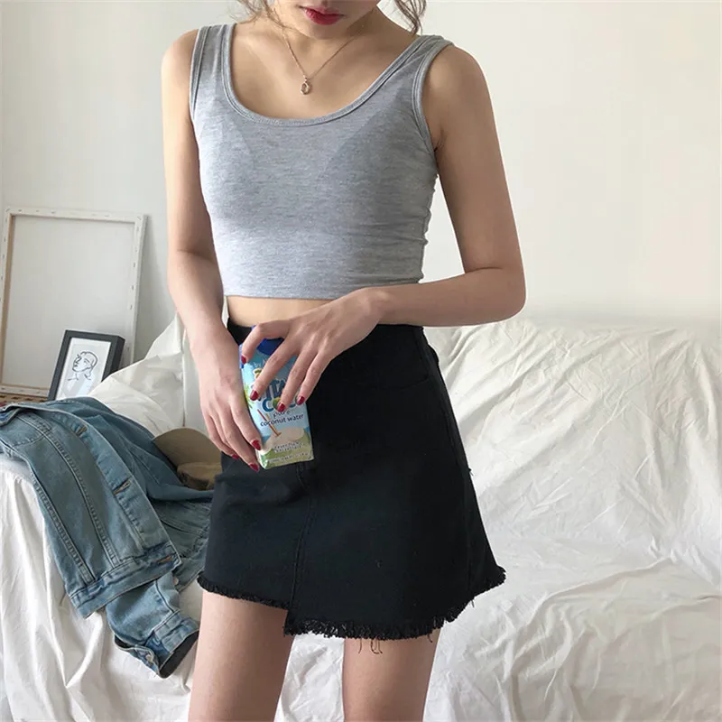 Susirita Top Top Women Summer Crop Tops Casual Sleeveles Beachs Tops Streetwear Ladies Sexy Tops Debardeur Femme 210306