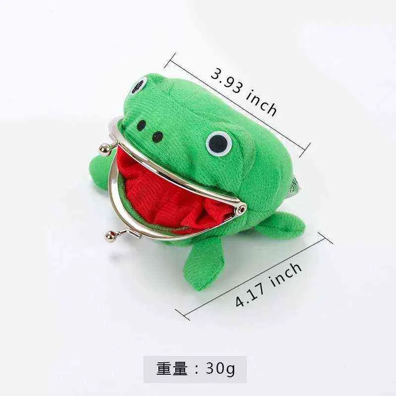 Whole Frog Coin Purse Keychain Cute Cartoon Flannel Wallet Key Coin holder Narutos Cosplay Plush Toy School Prize Gift H213E