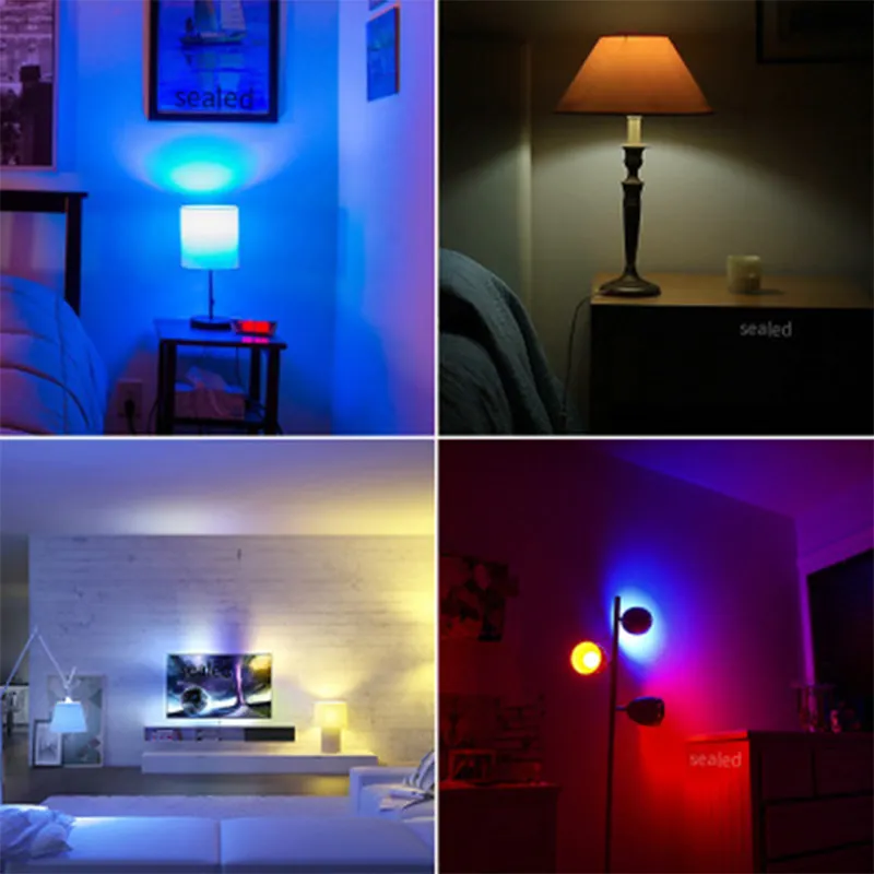 Умная лампа RGB 15 Вт с изменением цвета Wi-Fi лампа E27 с регулируемой яркостью, совместимая с приложением Smart Life Google Home Alexa264e