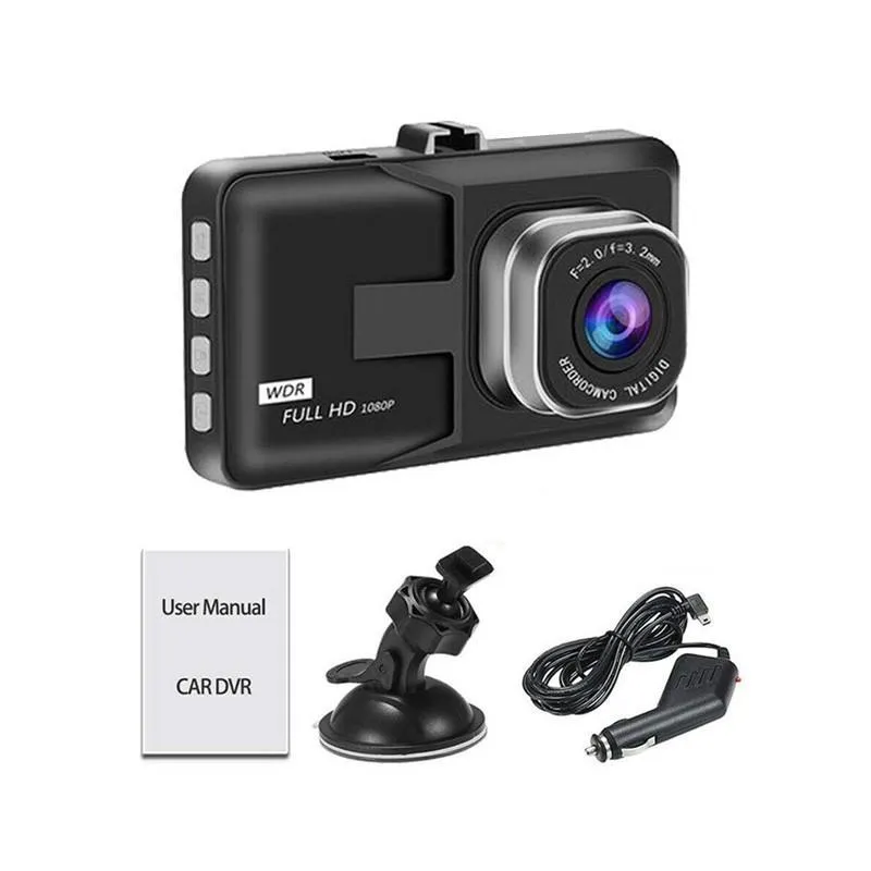 Full HD 1080P Dash cam Recorder Driving For Car DVR Camera 3" Cycle Recording Night Wide Angle Dashcam Video Registrar