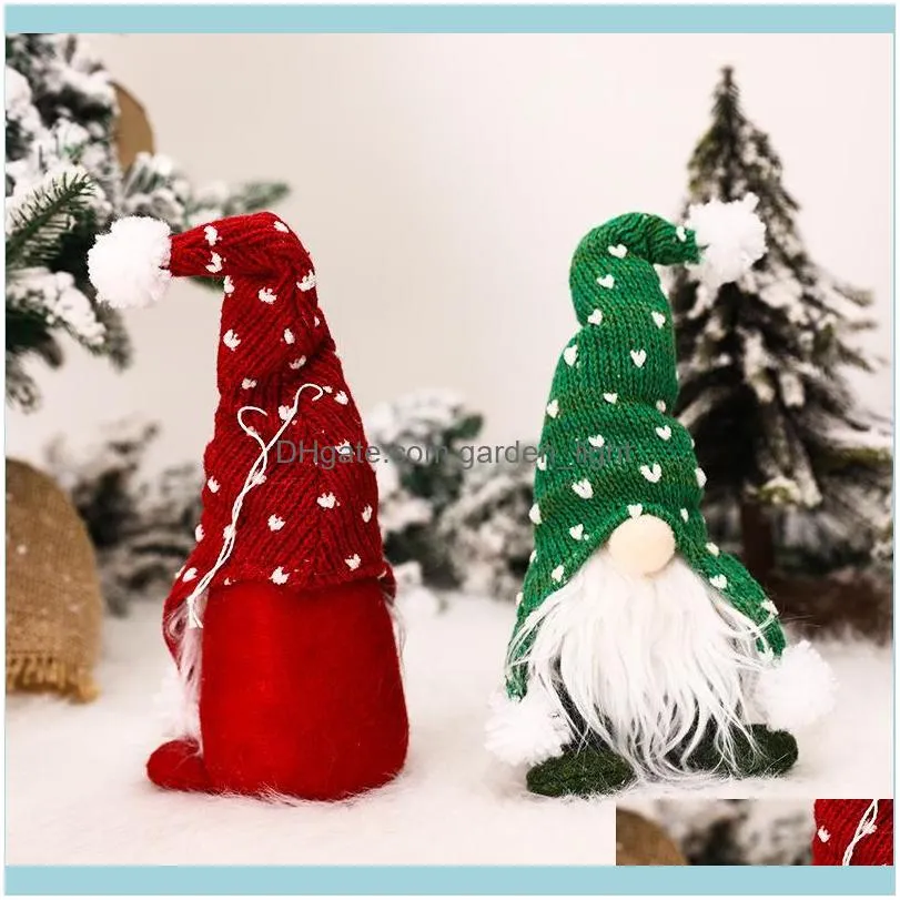 Świąteczne przyjęcie świąteczne zapasy ogarenchristmas dekoracje na drzewo gnome elf lalka domowy prezent Navidad Noe Rok 20211 Drop Deliv219y