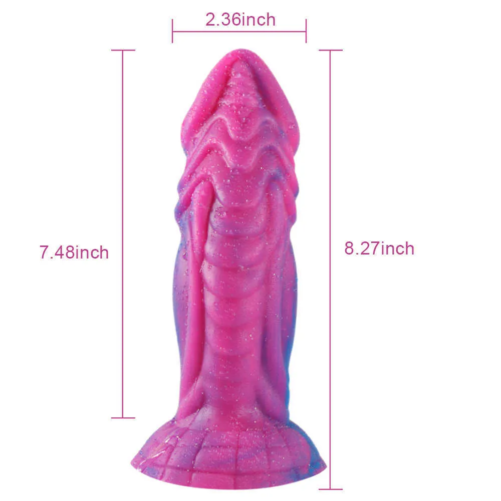 2021新しいモンスターコック現実的な陰茎吸盤の柔らかいディルドの肛門のおもちゃのシリコーンのディルドの女性男性Dick Mansurbator x0503