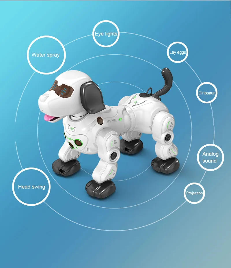 Elektronik Robotsrc Robot Oyuncak Uzaktan Kumanda Akıllı Robot Köpek Pil Dans Sing Kontrol Programlanabilir Müzik Şarkı Elektronik