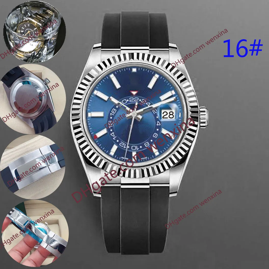 Luxe Heren Horloges 24 Verstelbaar Automatisch Mechanisch 42mm Mode Zakelijk Roestvrij Staal Goud 2813 uurwerk Lichtgevend Waterproof190z