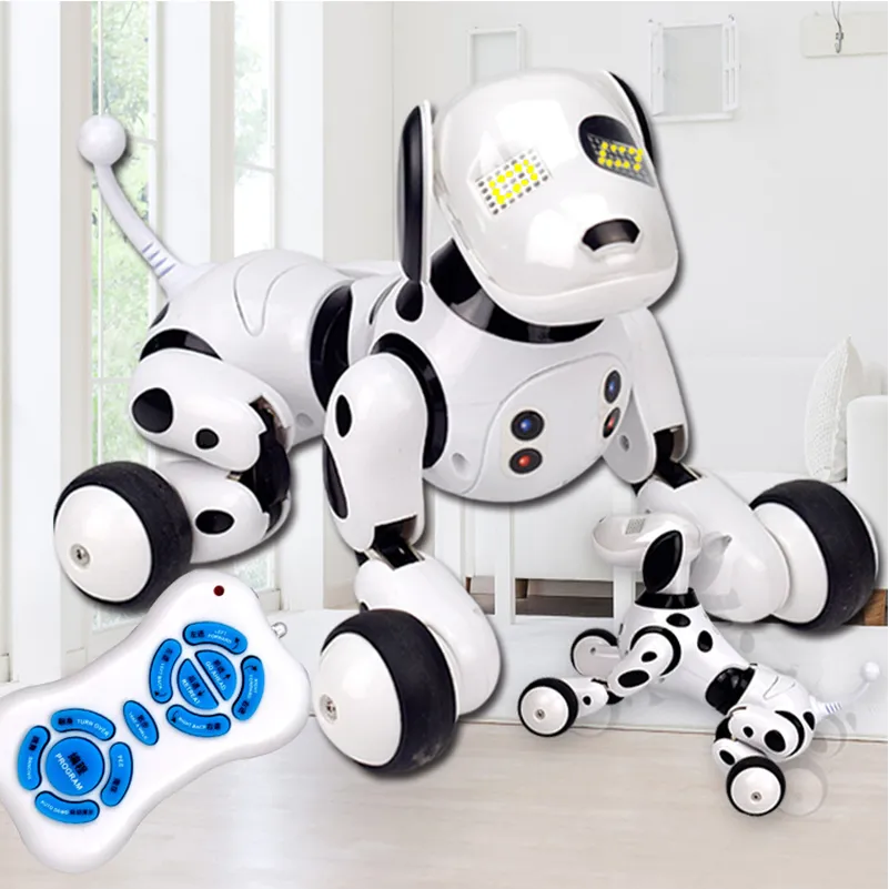 Электроника Robotsnew Electronic Pets RC Робот Собаки Стенд Прогулка Симпатичная Интерактивная Интеллектуальная собака Робот Игрушка Smart Wireless Electri