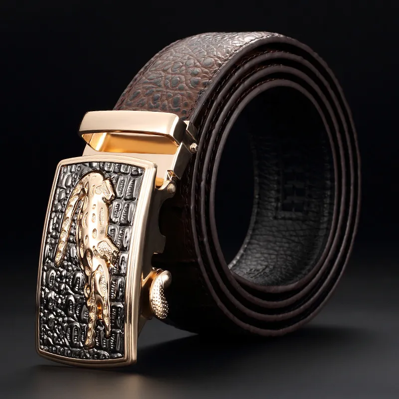 2021 men's leather belt crocodile pattern belt mans belt whole automatic buckle pants supply341G