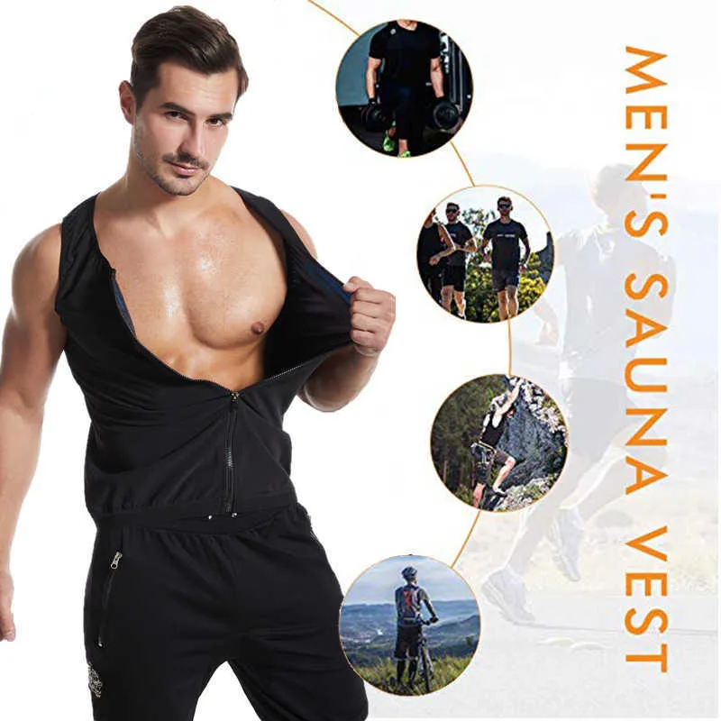 NINGMI Herren Neopren-Sauna-Hemd, Body Shaper Weste, Taillentrainer, Schlankheits-Tanktop, Fitnessstudio, Shapewear, Korsett-Oberteil