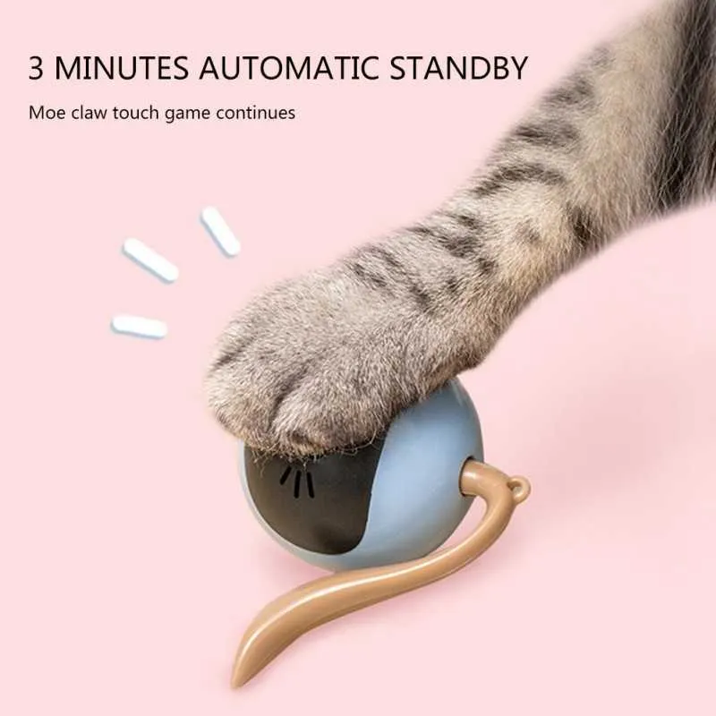 Electronic Pet Cat Toy Toy Smart Cat игрушка вращающаяся автоматическая забавная кошка упражнения игрушка перезарядка 1000 мАч шариковых игрушек для кошек котенок Gatos 210929