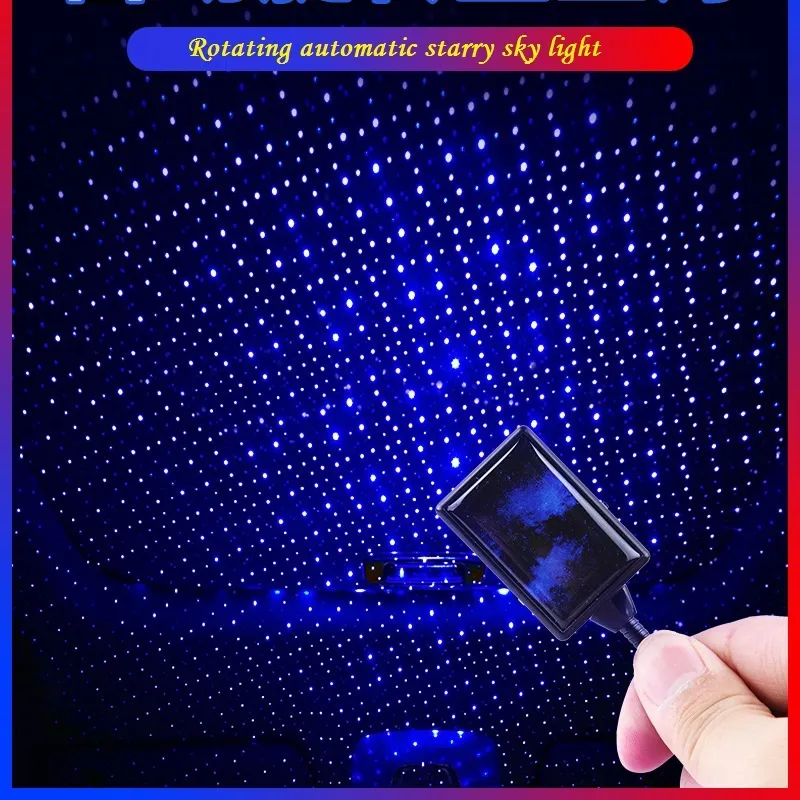 Samochód Gwiaździsty Niebo Dach Dach LED Dach Dach Plug Play Samochód I Domowy Sufit Romantyczny USB Night Light Gwiaździste Niebo Czerwony Purpurowy Decor Lampa Regulowany Efekt