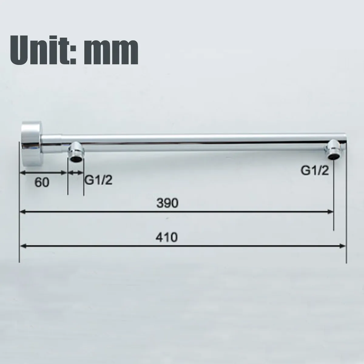 Wall Mounted Shower Head Shower Arm Wall Ceiling Mounted Shower Head Extension Arm Bathroom Tools Accessories 400mm 200925