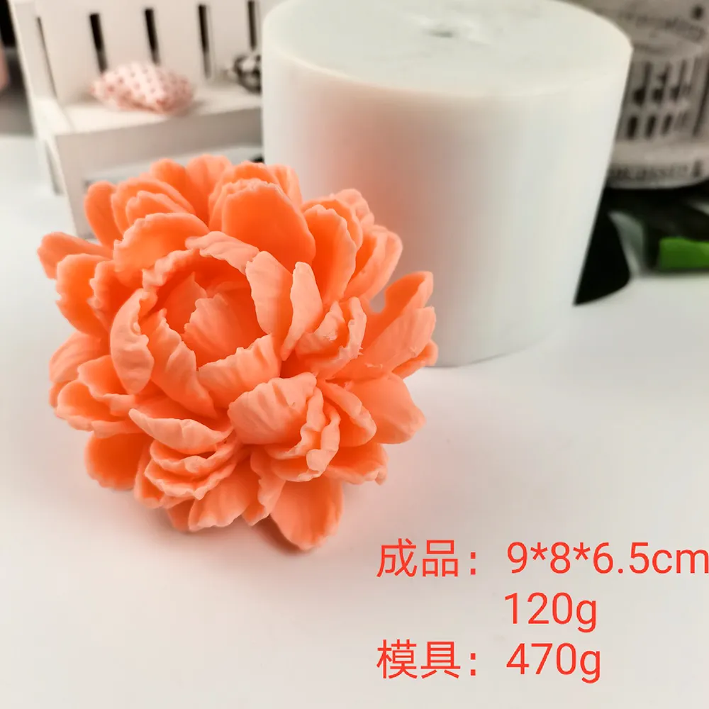 PRZY 3D Flower Chrysanthemum Mould Silicone Soap Mold Tool Candle Moulds Soap Making Mold Resin Clay Baking Tools Eco-friendly 210225