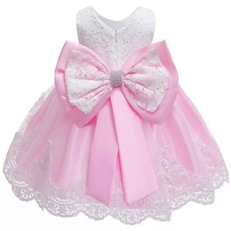 Flower Princess Ropa para niños Elegante Lace Tutu Girls Vestidos para niños Fiesta Boda Custumes 2-10 años Q0716