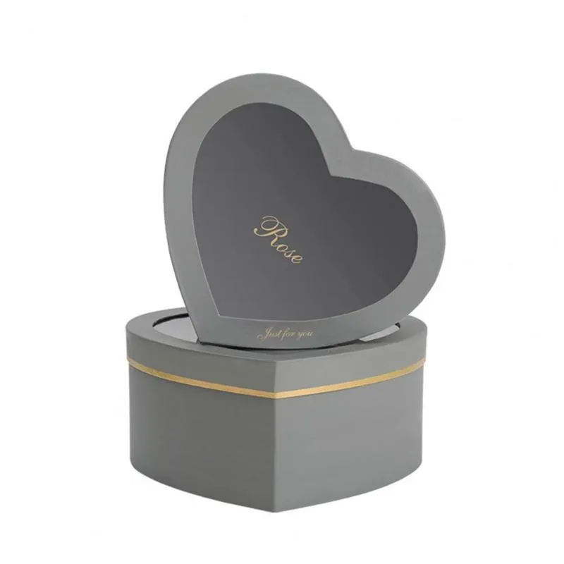 Envoltura de regalo 2 unids Caja en forma de corazón con ventana transparente para boda Fiesta de cumpleaños San Valentín Embalaje decorativo Flores Regalos Bo241k