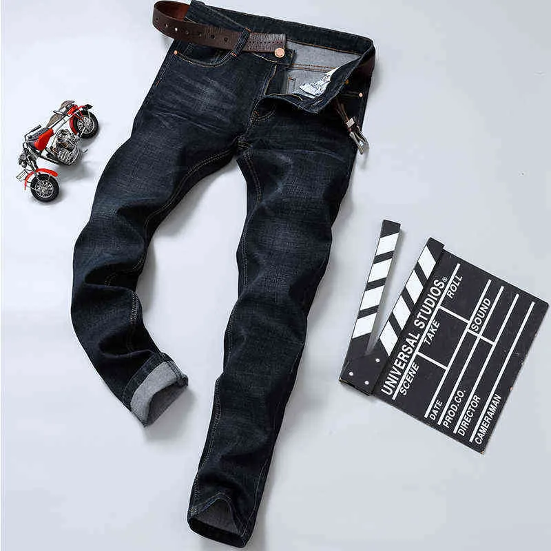 SULEE Brand Men Jeans Famous 2022 Slim Straight Business Casual Black Elasticity Cotton Denim Pants Trousers panta 211111