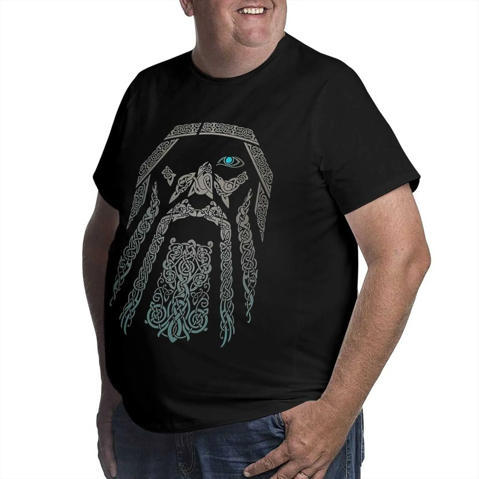 Kanpa 100% cotone Viking Graphic T-shirt uomo alto e grande T-shirt oversize Taglie forti Top Tee Abbigliamento ampio da uomo 210716