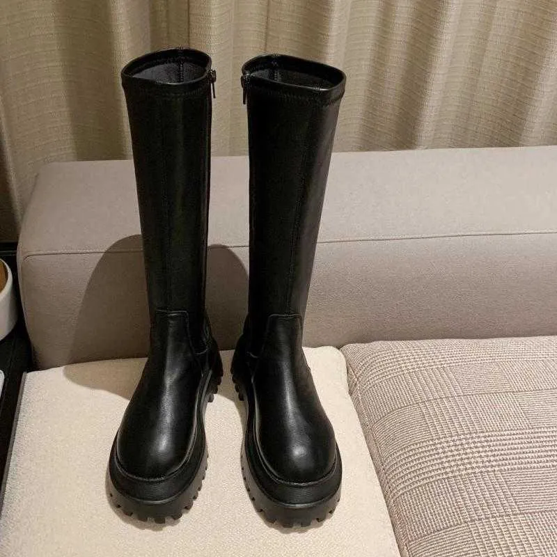 2020 Donne di modo Stivali Tacchi Invernali di Qualità Lungo Comfort Mujer Coscia Alta Boot Botas Mujer Cerniera Al Ginocchio Y0905