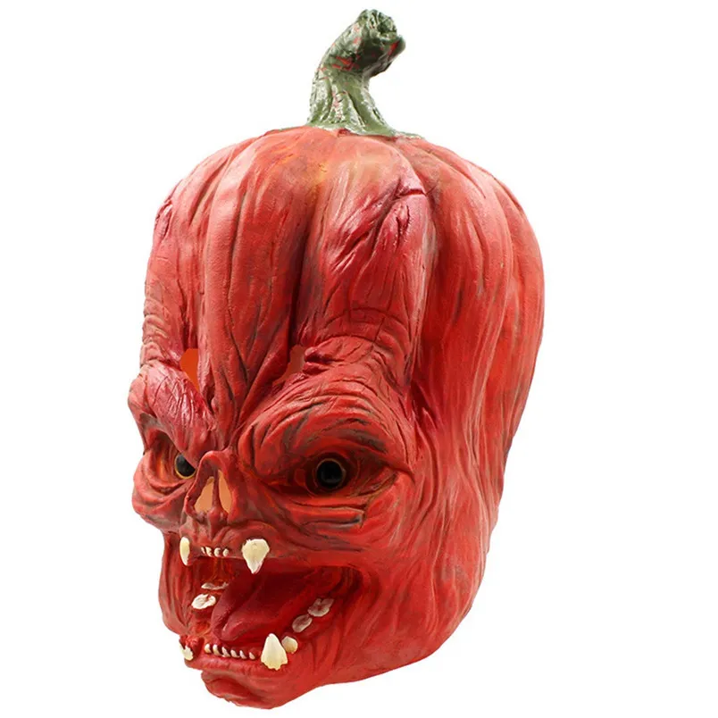 Halloween New Deluxe Novelty Halloween Scary Costume Party Props Latex Pumpkin Head Mask 40LY31 (1)