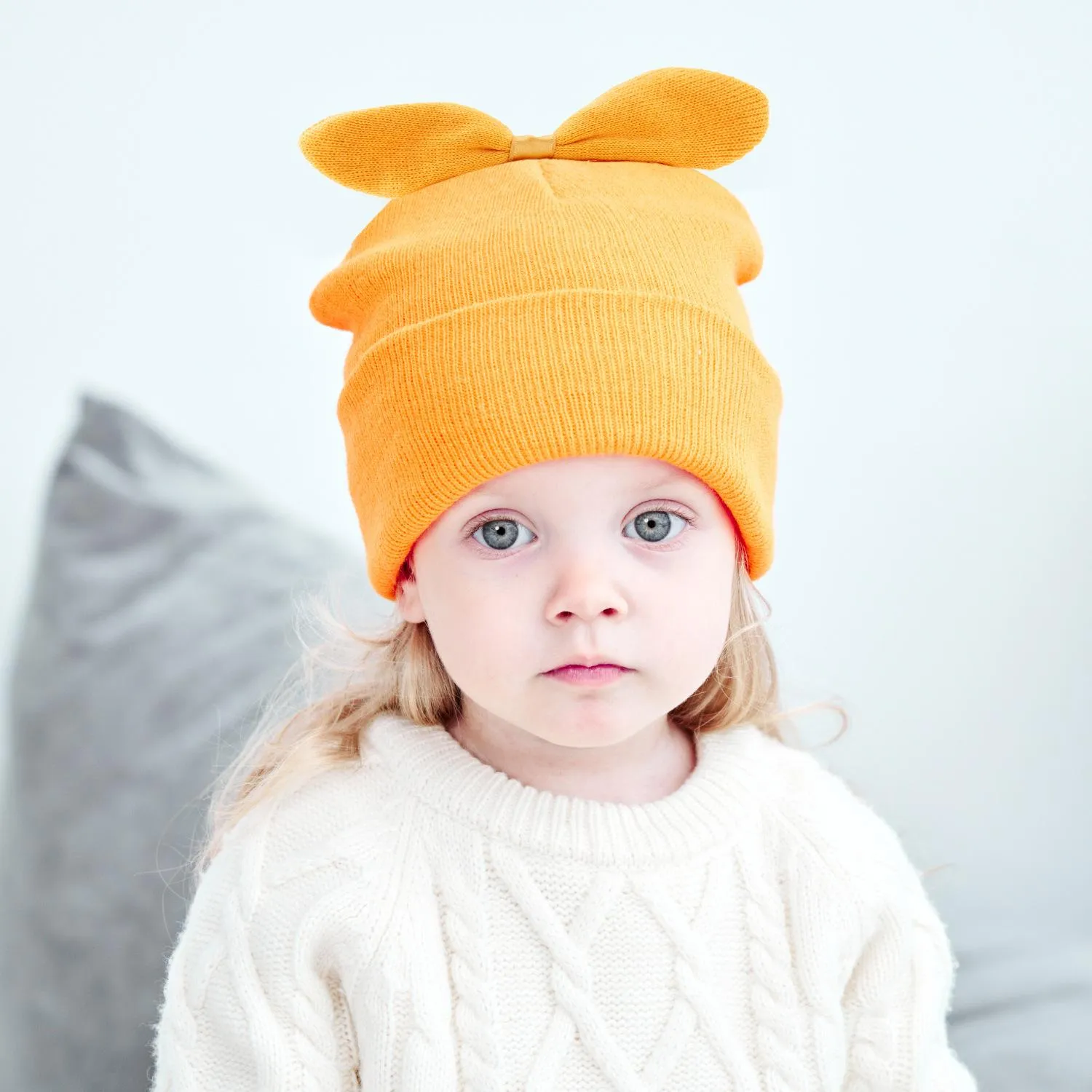 Yeni Sonbahar Kış Bebek Çocuk Örme Sevimli Bunny Kulakları Kap Kız Sıcak Beanie Çocuk Şapkalar