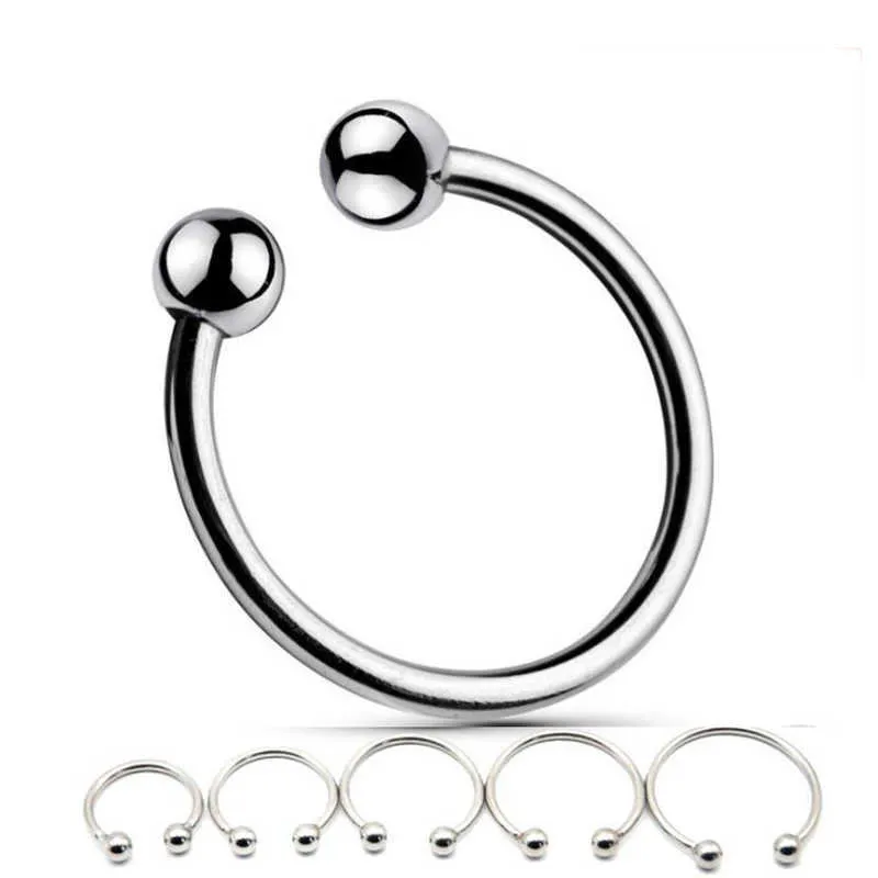 Massage Items Male Chasity Stainless Steel Penis Ring 6 Sizes Gold Silver Cock Rings Sexy Toys for Men Male Masturbate Men's Ring Penis Enlargement Dick Rings