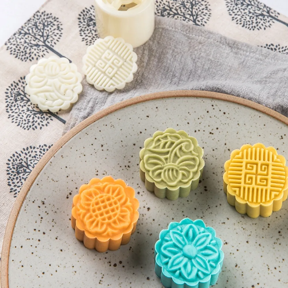 Bakkerij Mallen Maan Cake Tool Cookie Bloem Stempel Mooncake Mold Keuken Accessoires Ma'amoul Oosterse Gebak Mold Vorm voor Bak259T