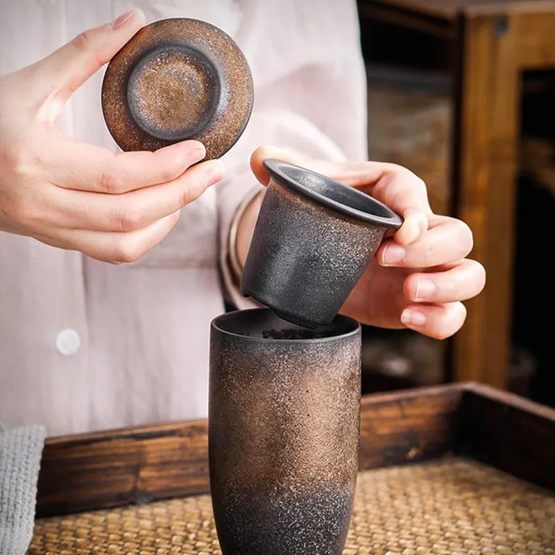 Tazze da tè retrò giapponesi Tazza da acqua in porcellana da 230 ml Tazza da caffè espresso uso domestico vintage Tazza da latte in ceramica Stoare 220311
